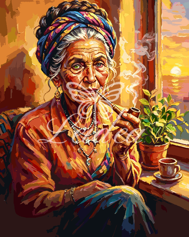 Wise Elder Woman Room Paint By Numbers