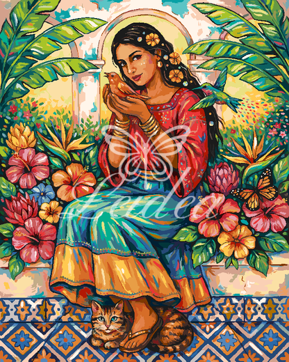 Woman and Bird