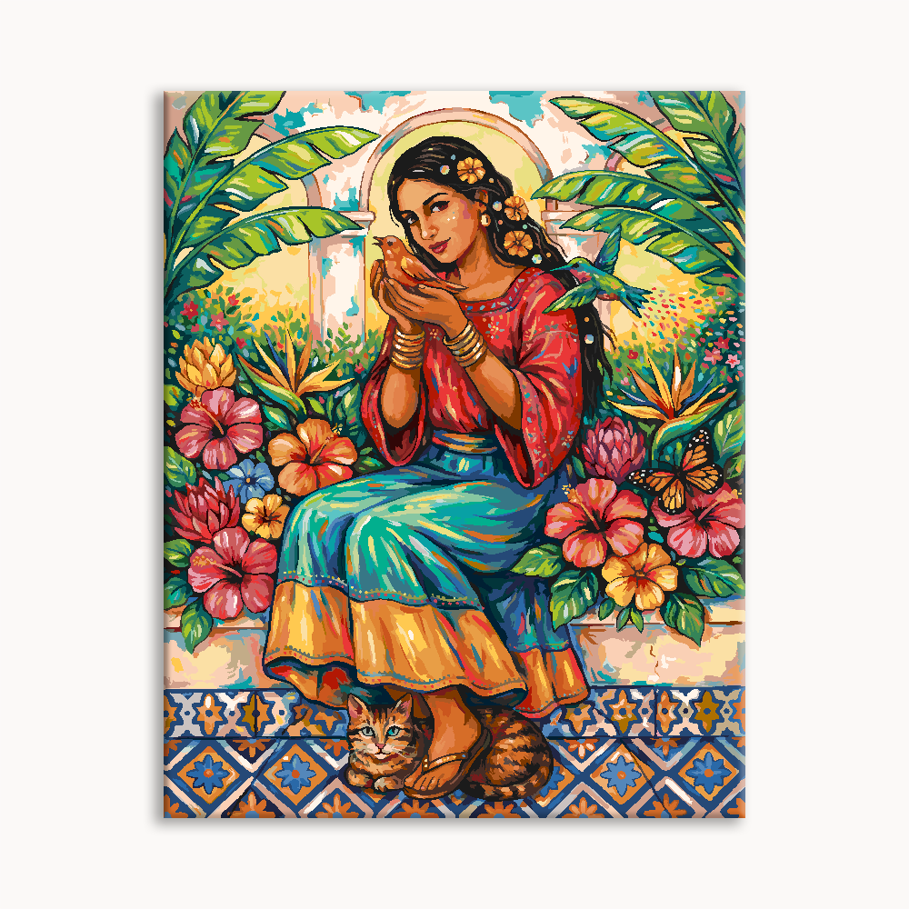 Woman and Bird