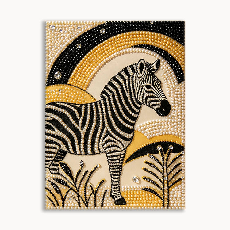 Zebra pearl painting