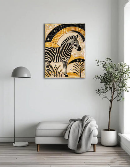 Zebra pearl painting
