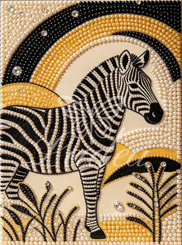Zebra pearl painting
