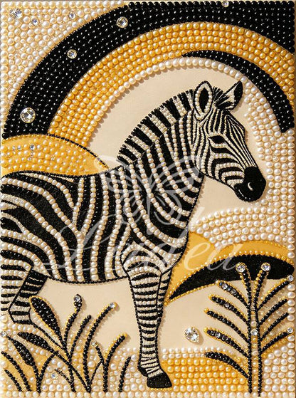 Zebra pearl painting